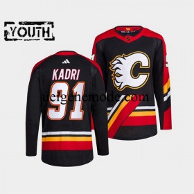 Kinder Calgary Flames Eishockey Trikot Nazem Kadri 91 Adidas 2022-2023 Reverse Retro Rot Authentic